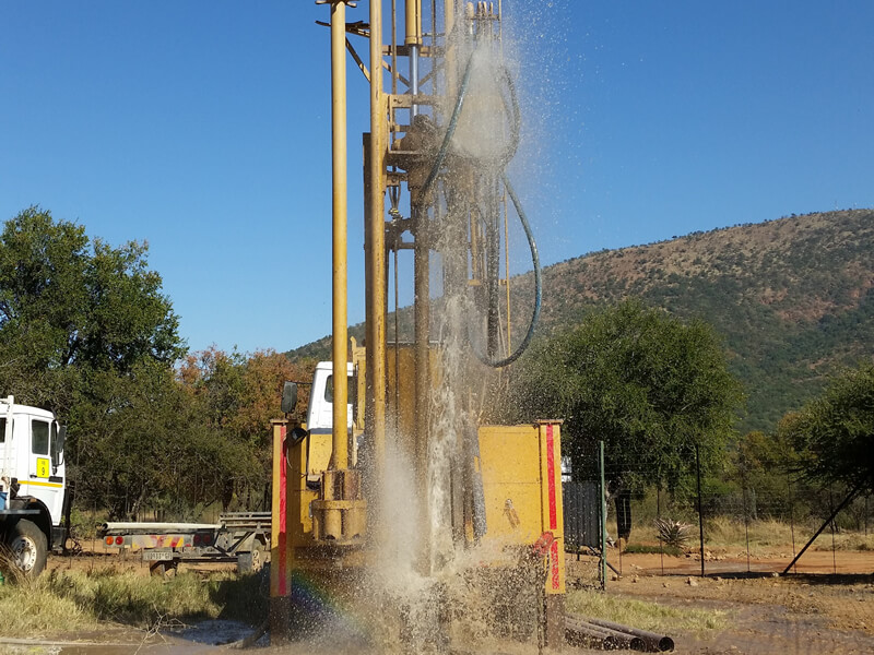 drilling truck water spray